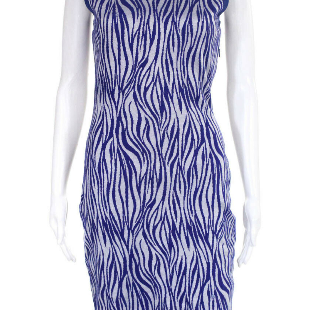 Reiss Tiger Print Sleeveless Sheath Dress 4 New - Picture 7 of 8